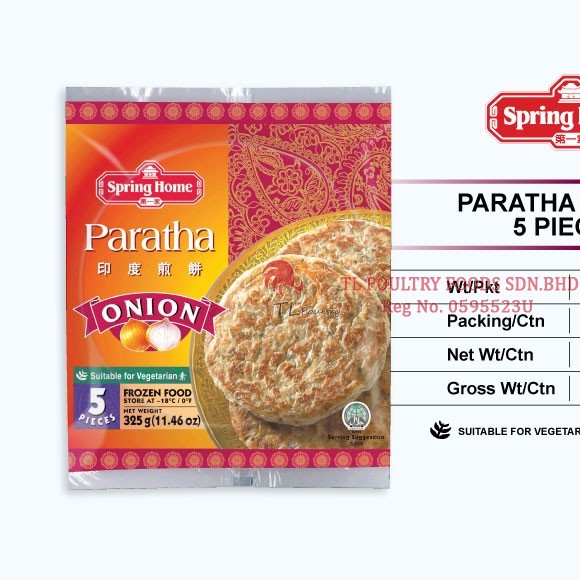 SH PARATHA BAWANG MERAH  5 KEPING 325GM