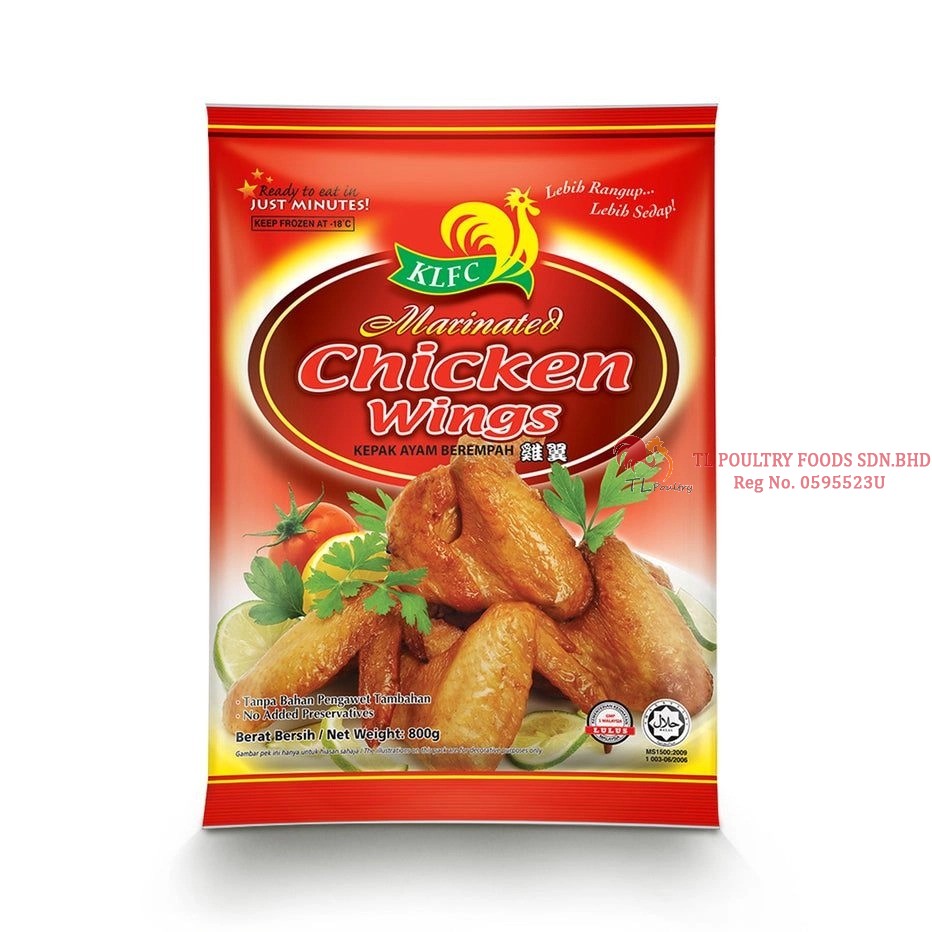 KLFC MARINATED CHICKEN WINGS 800GM