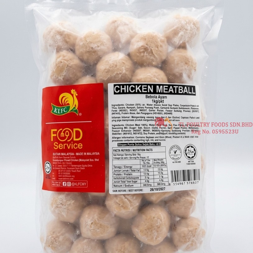 KLFC CHICKEN MEATBALL 1KG